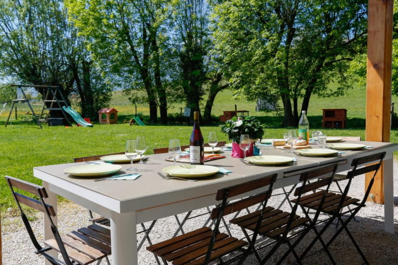 Terrasse donnant sur le jardin