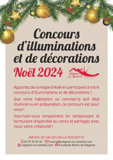 Concours d’illuminations et de décorations de noël 2024