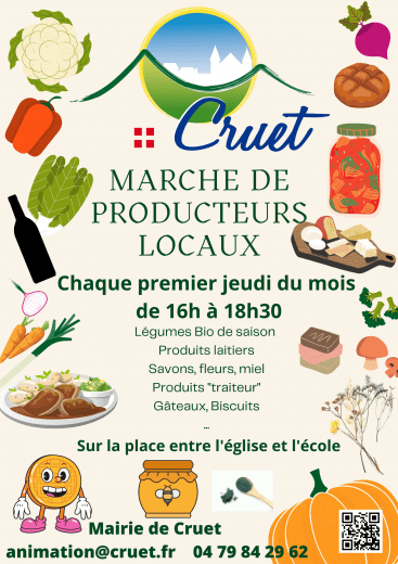 Small monthly market of local producers, Cruet