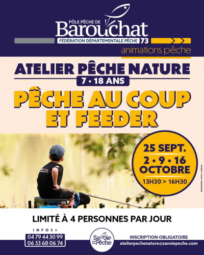 Atelier Pêche Nature - Pêche au coup et feeder - 7/18 ans